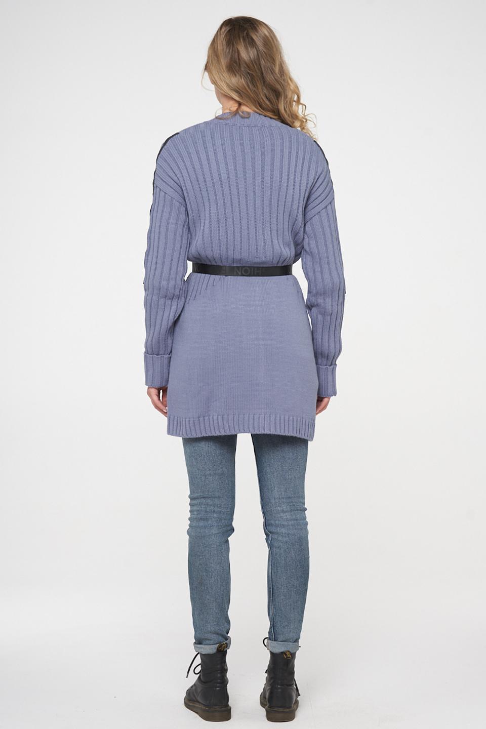 Кардиган VAY вязаный серый