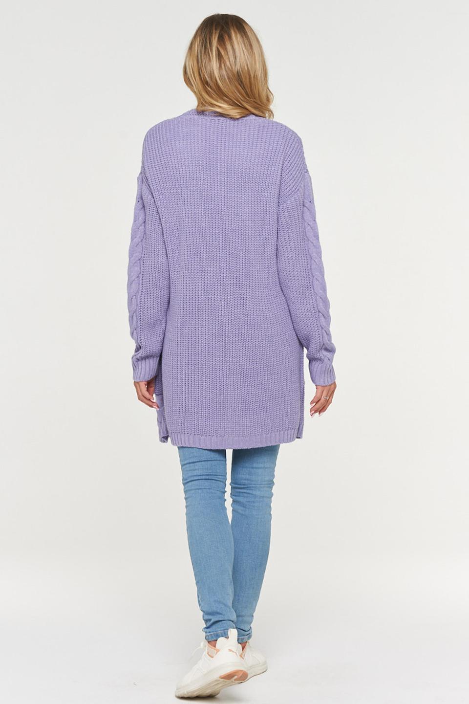 Кардиган BE YOU вязаный лавандовый