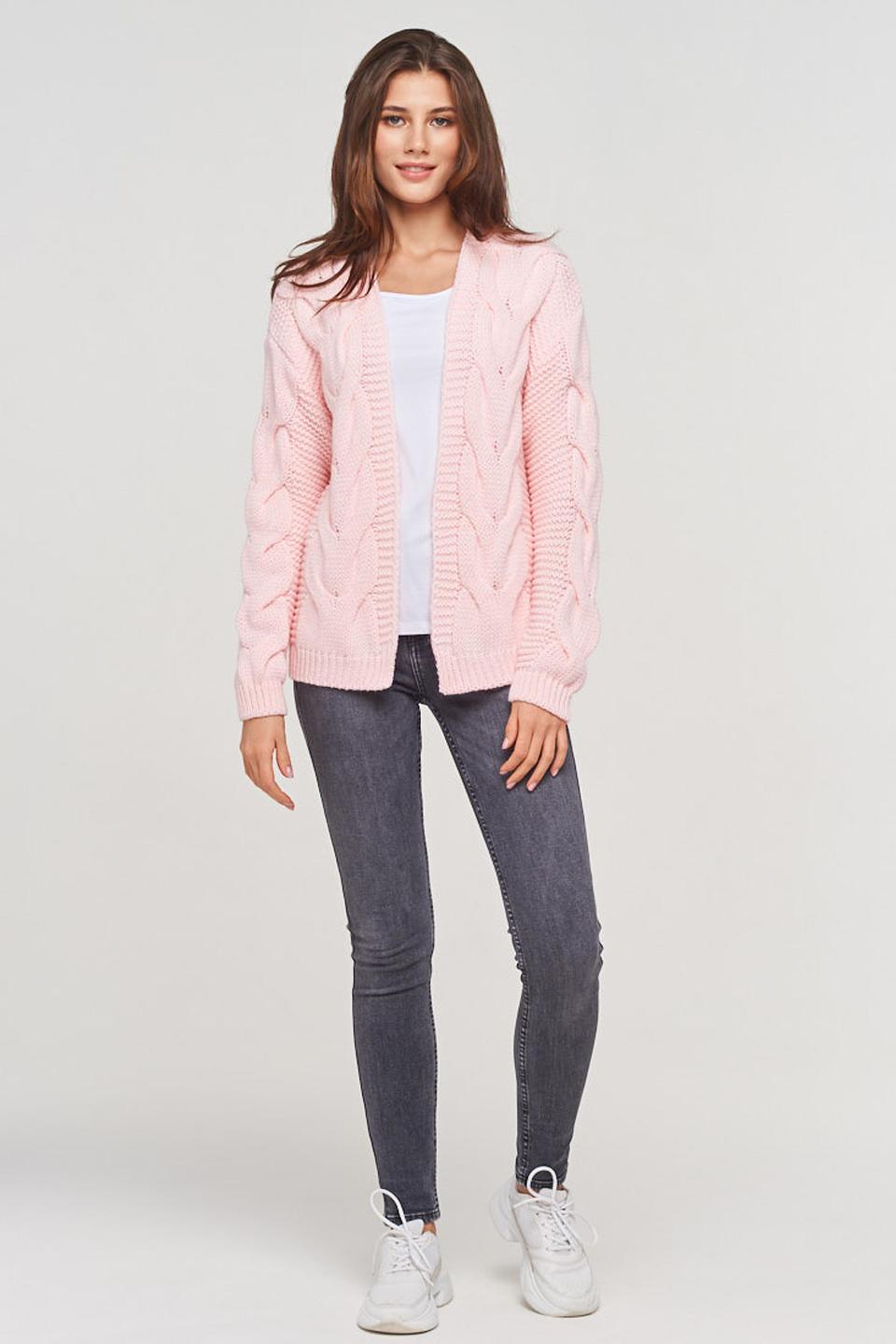 Жакет BE YOU вязаный розовый