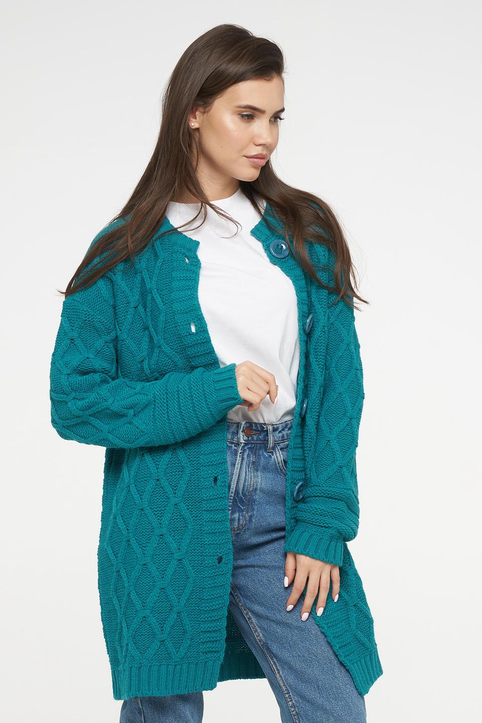 Жакет BE YOU вязаный изумрудный