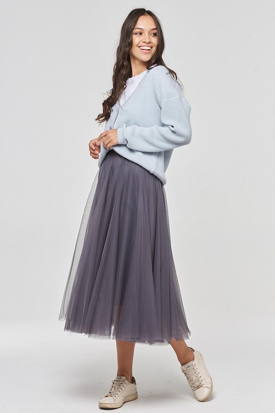 Кардиган BE YOU голубой вязаный