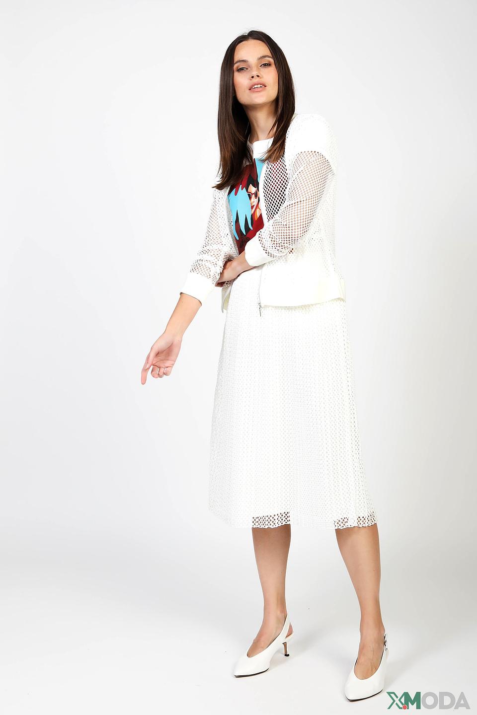 Юбка Eugen Klein белая с перфорацией