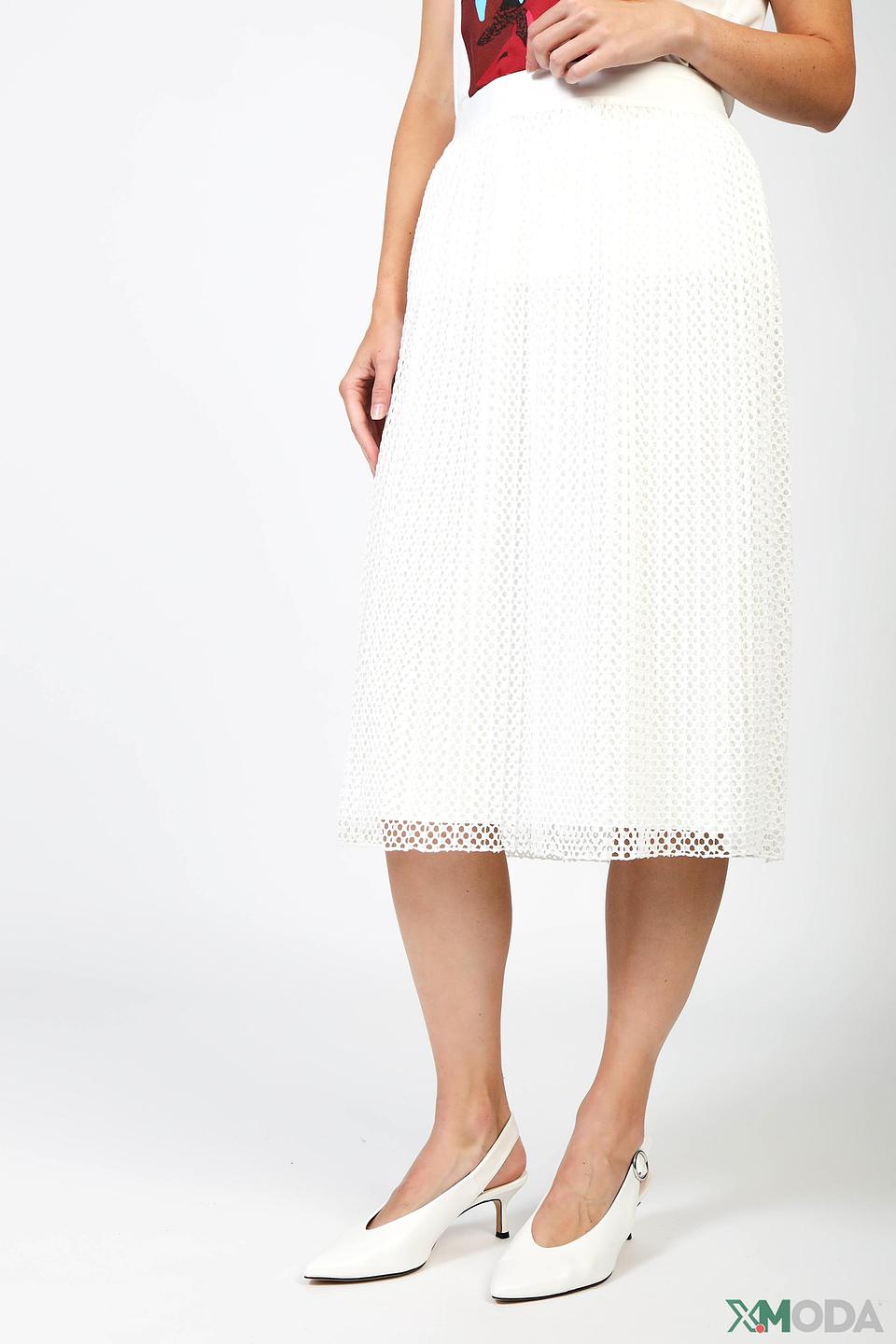 Юбка Eugen Klein белая с перфорацией