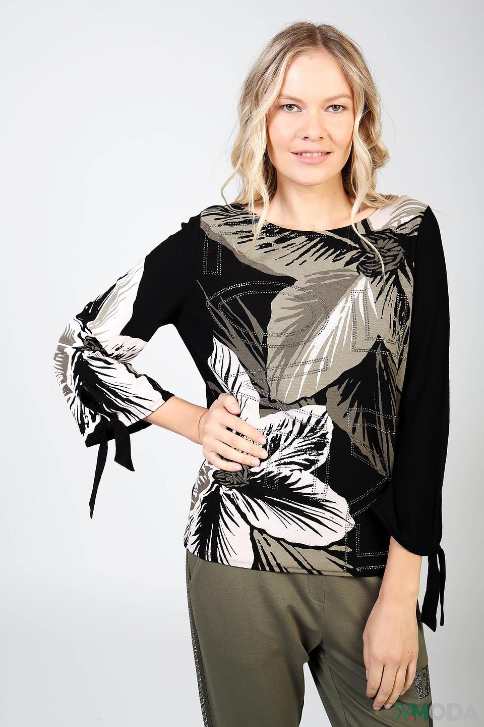 Пуловер Monari с тропическим принтом