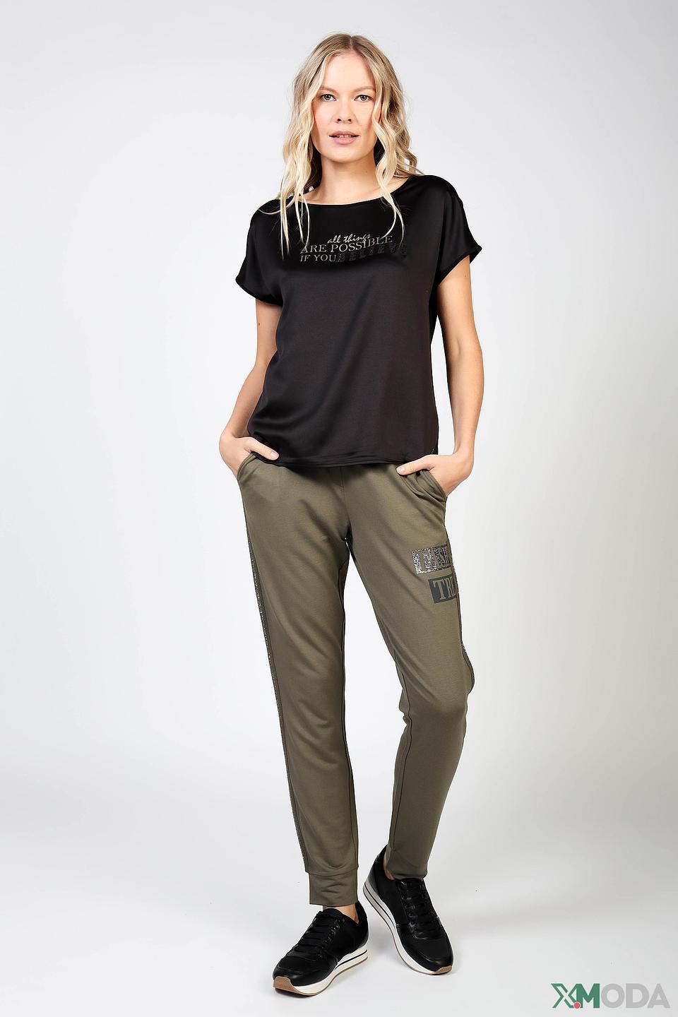 Блуза Monari с принтом чёрная