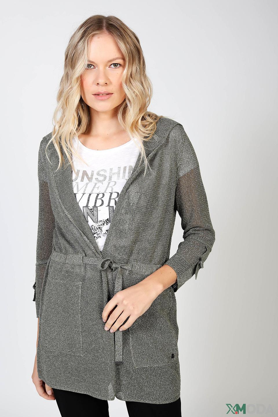 Жакет Monari с капюшоном серый