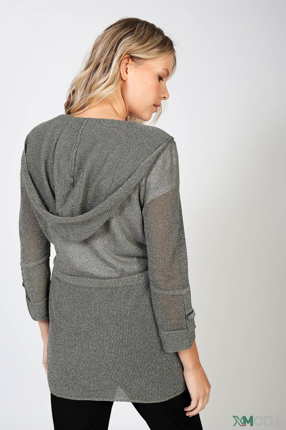 Жакет Monari с капюшоном серый