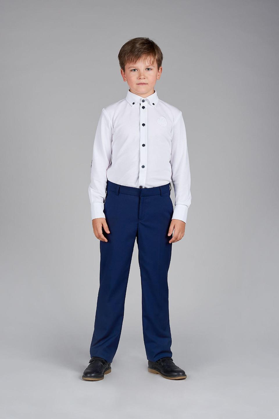 Рубашка Choupette белая с тёмными пуговицами и налокотниками