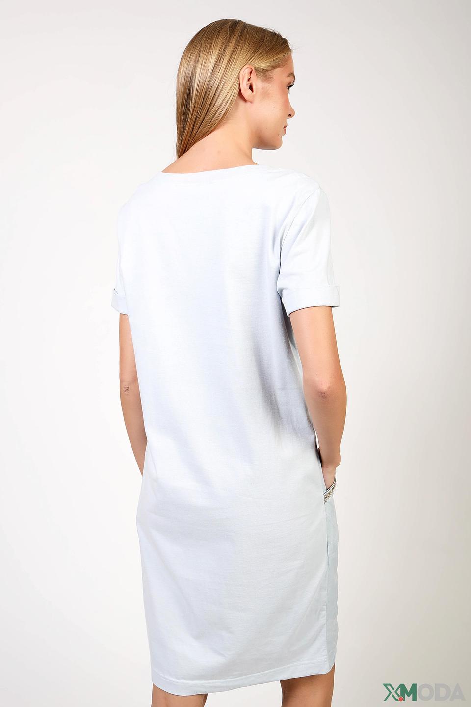 Платье Oui лен голубое