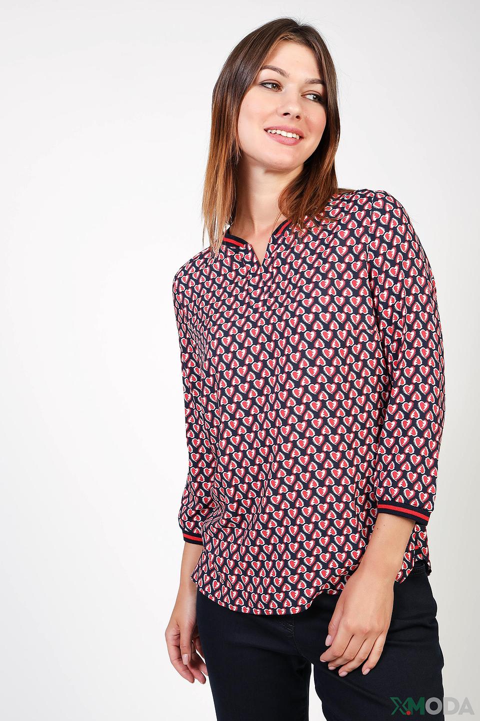 Блуза Rabe collection с принтом сердец