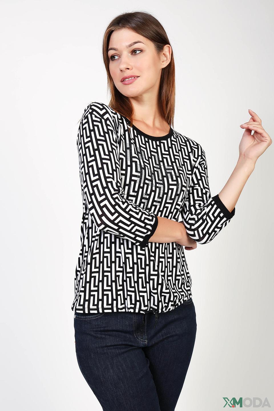 Пуловер Lecomte с геометрическим принтом