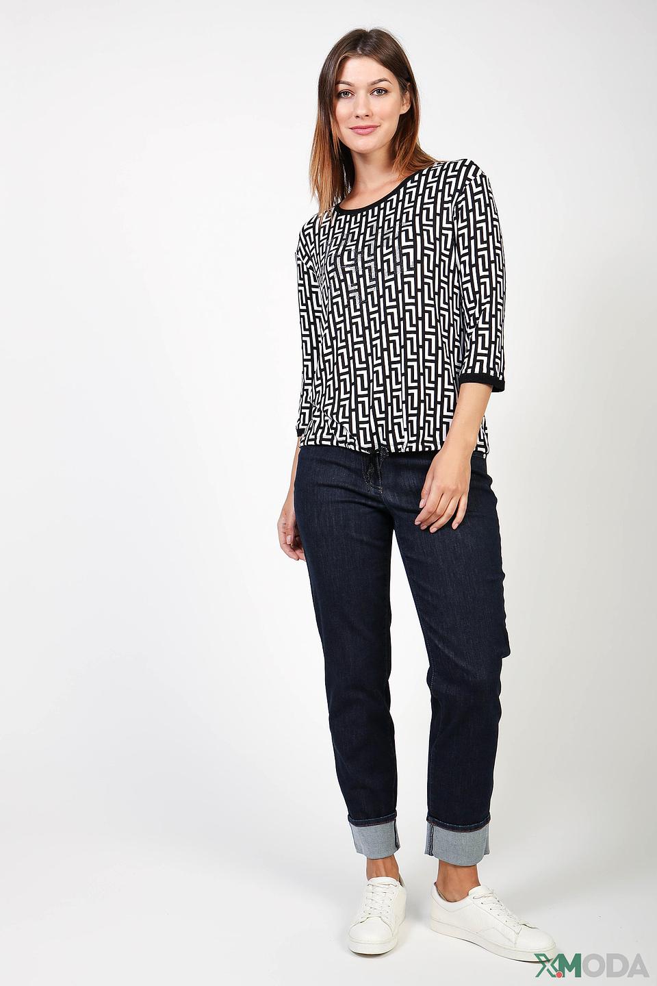 Пуловер Lecomte с геометрическим принтом