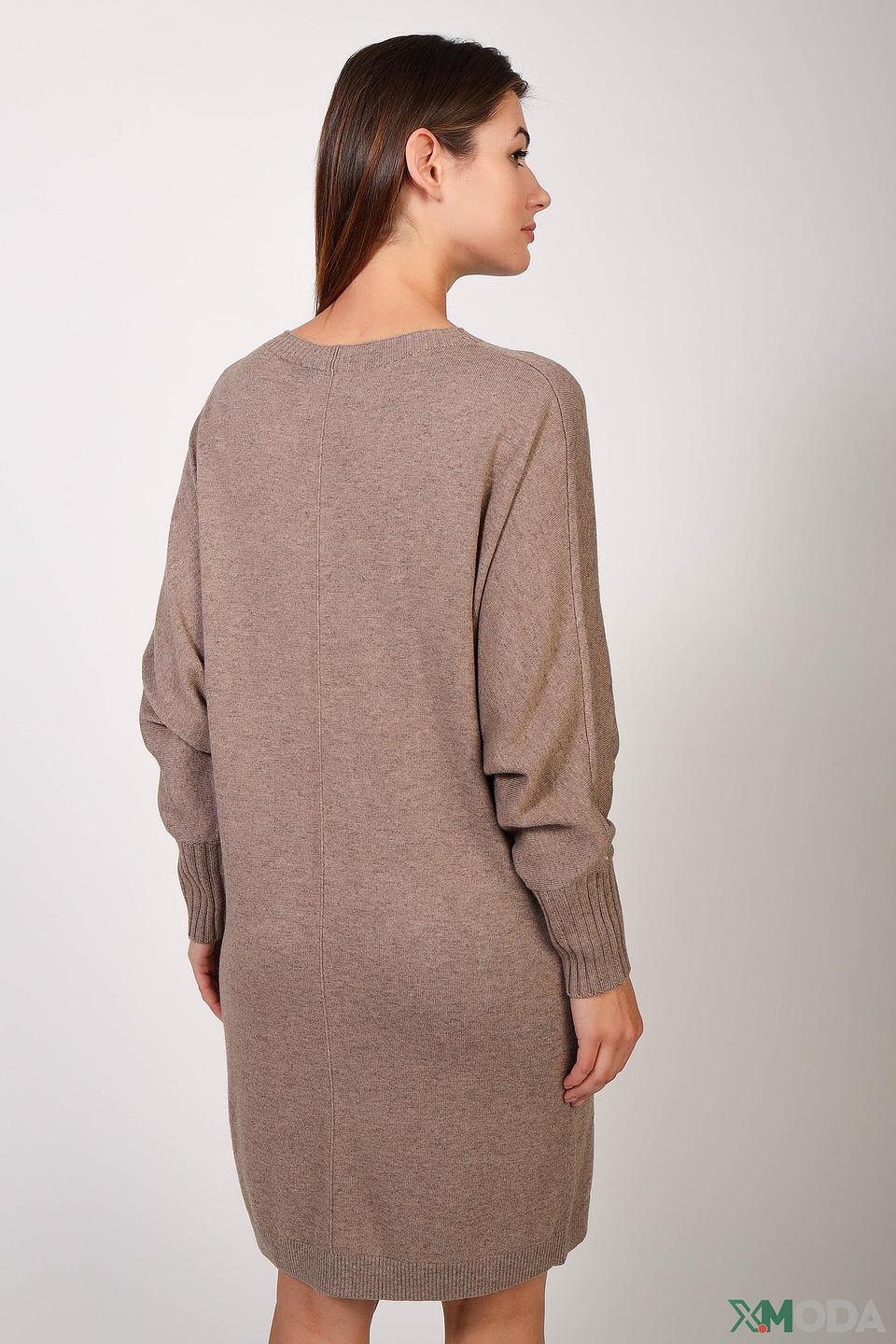 Платье Oui вязаное бежевое