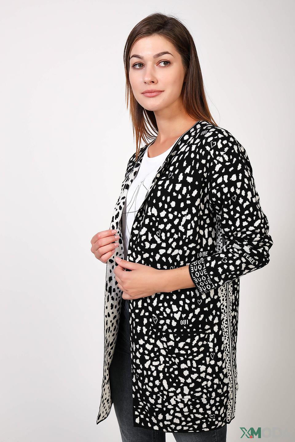 Жакет Oui с принтом чёрно-белый