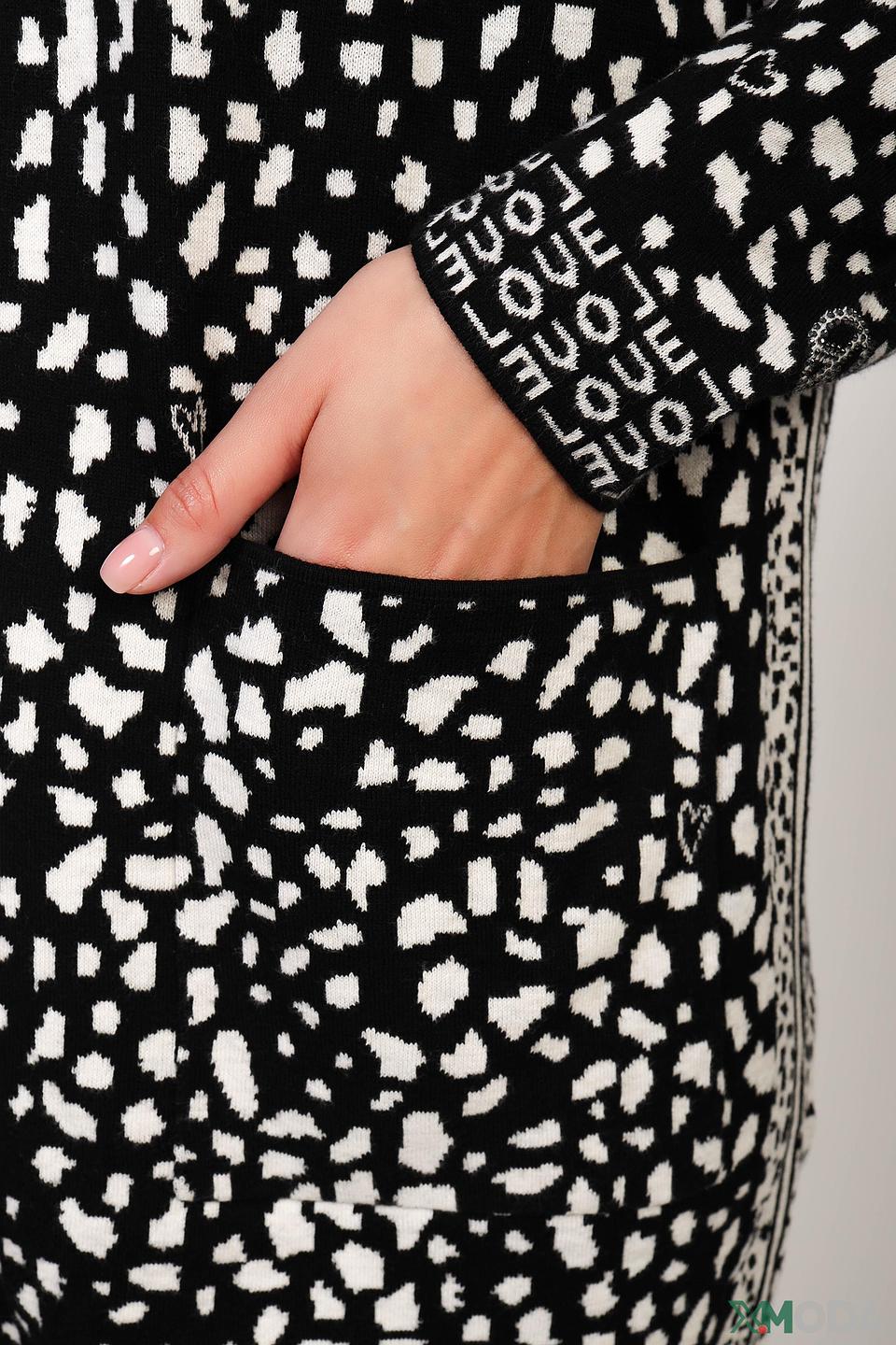 Жакет Oui с принтом чёрно-белый