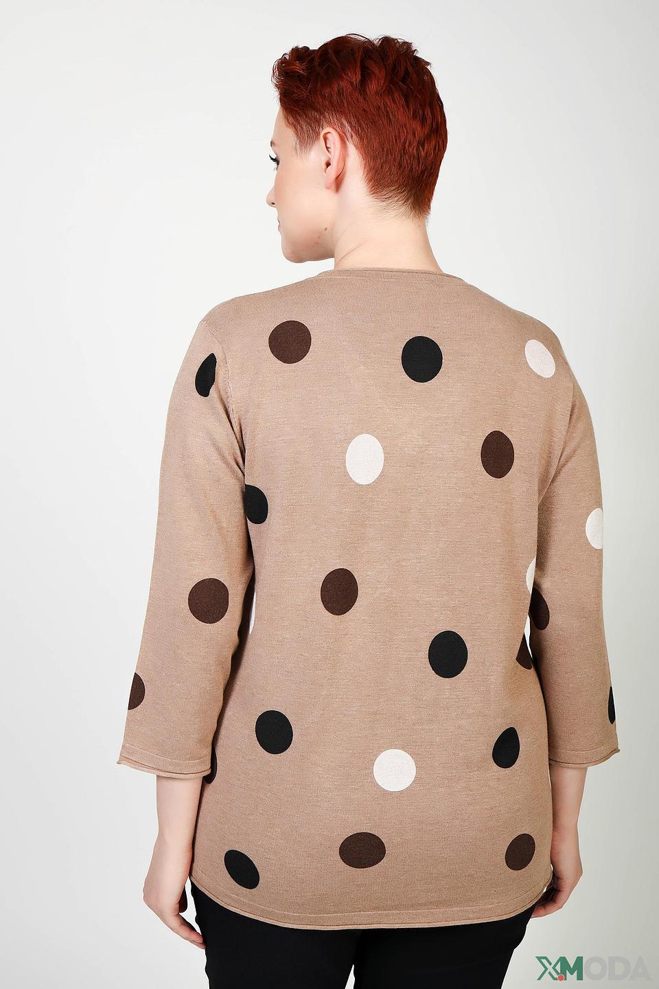 Пуловер Via Appia в горошек бежевый