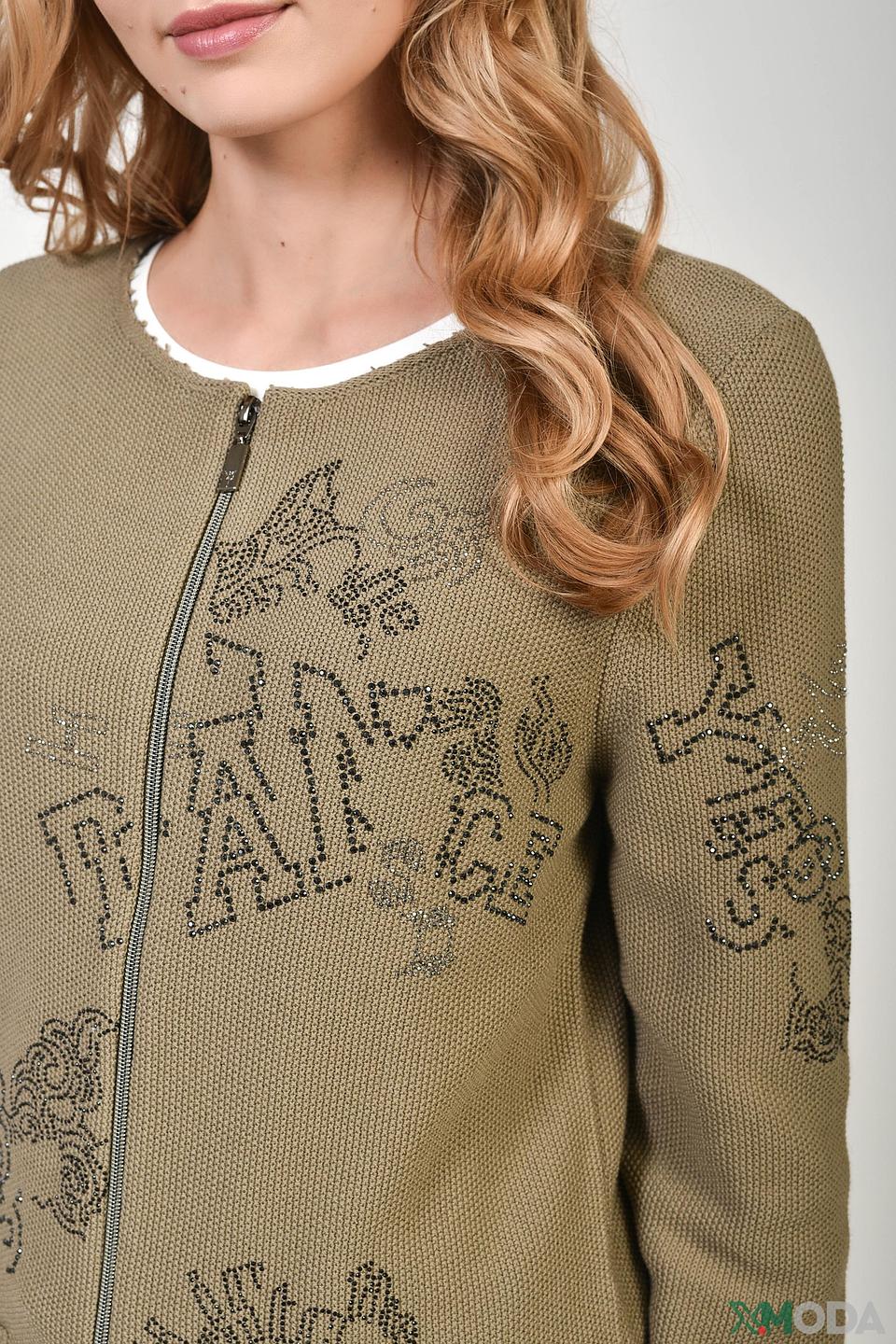 Жакет Monari с вышивкой хаки