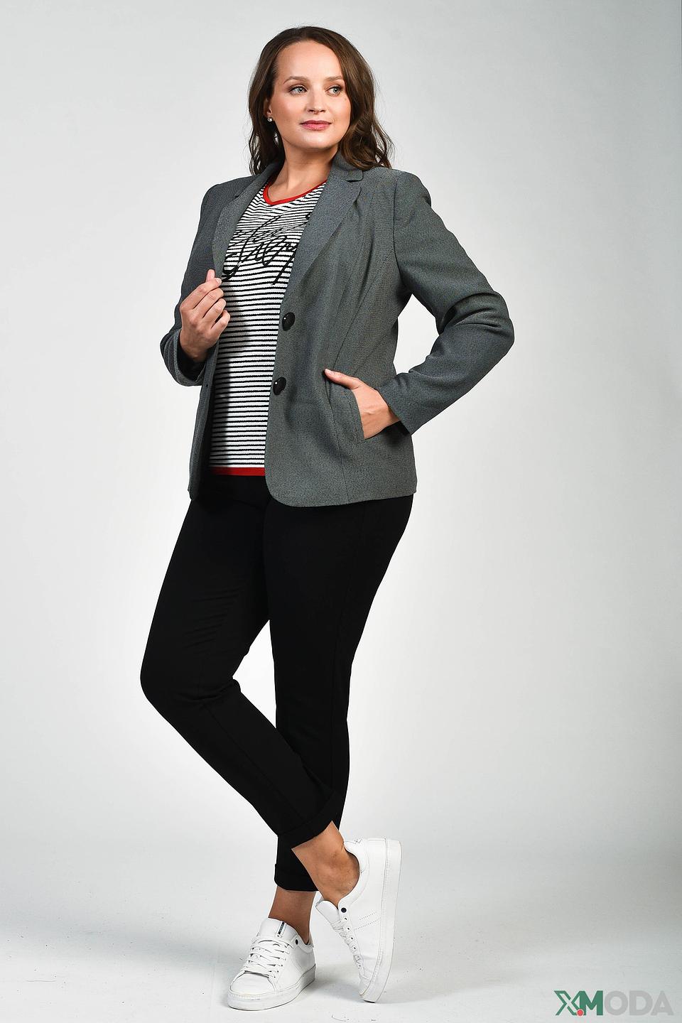 Жакет Frank Walder в клетку серый