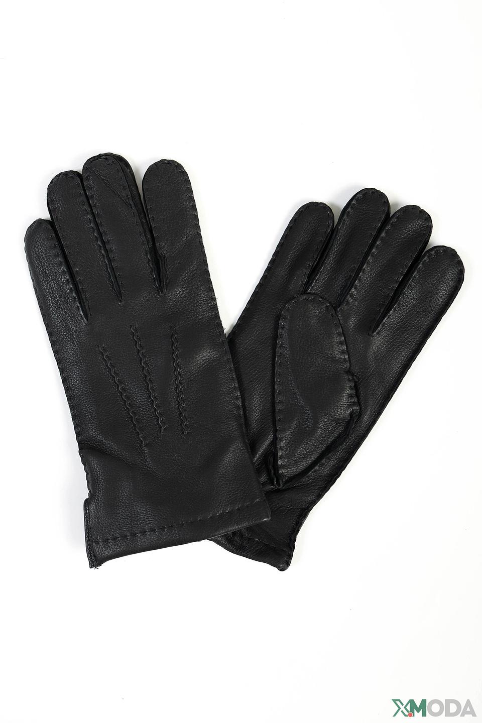 Перчатки Bugatti ACC чёрные кожаные