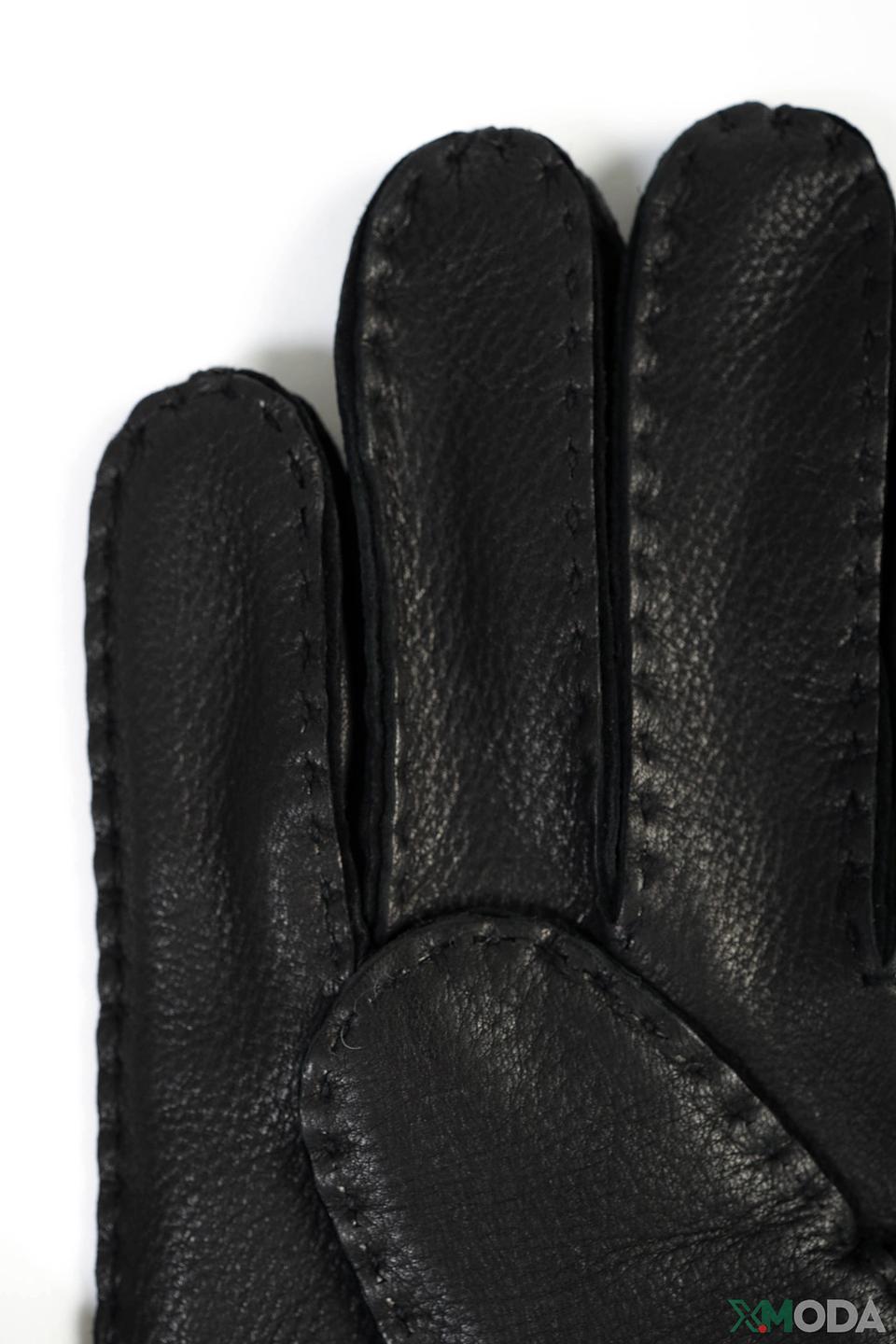 Перчатки Bugatti ACC чёрные кожаные