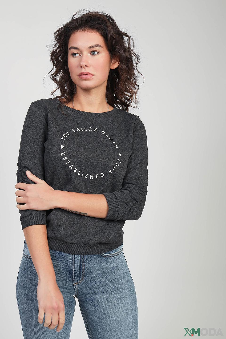 Пуловер Tom Tailor denim girl серый