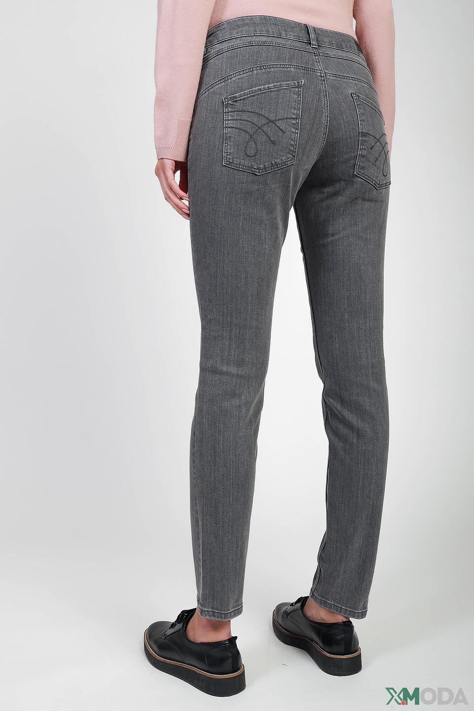 Джинсы Oui серые с декором