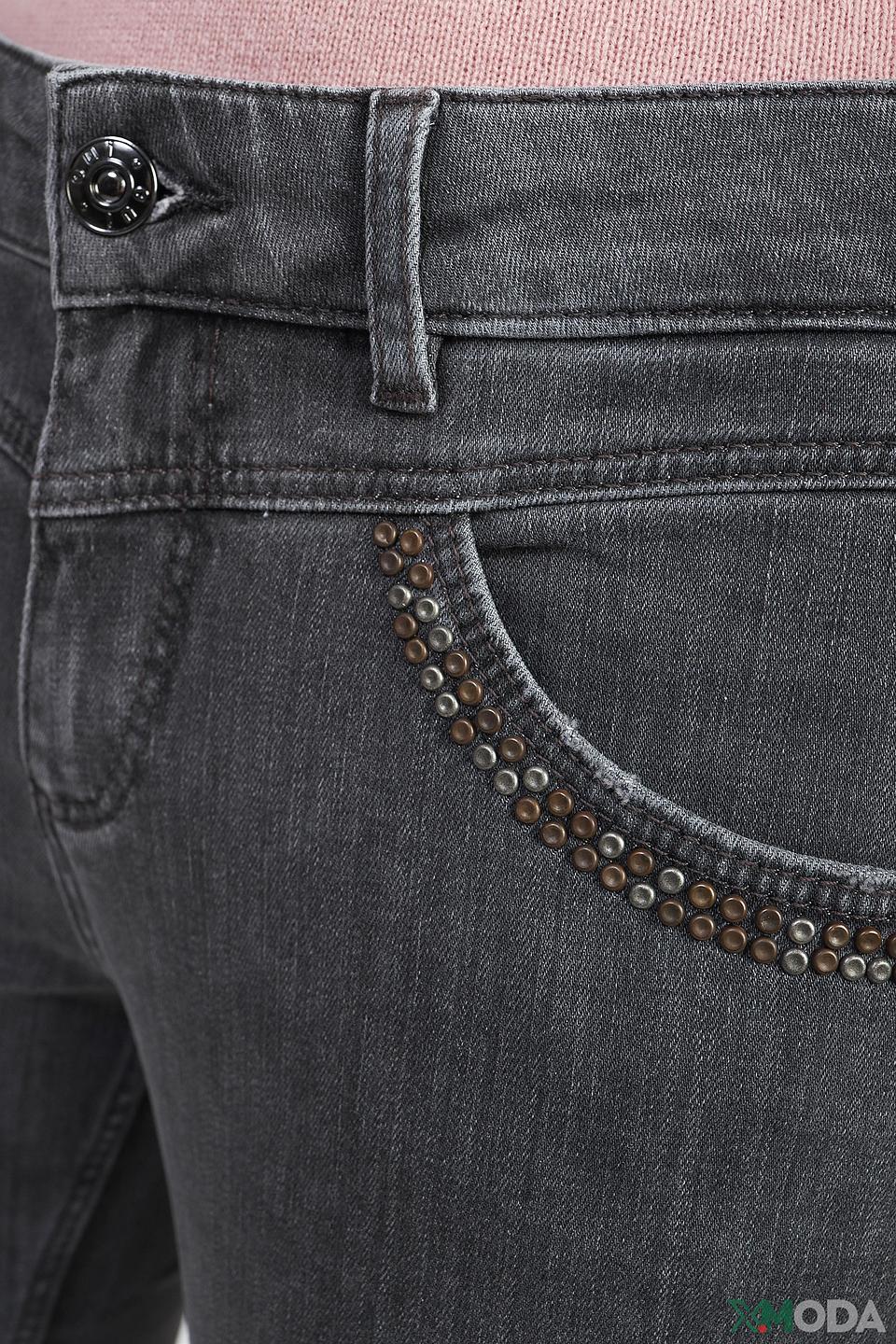 Джинсы Oui серые с декором