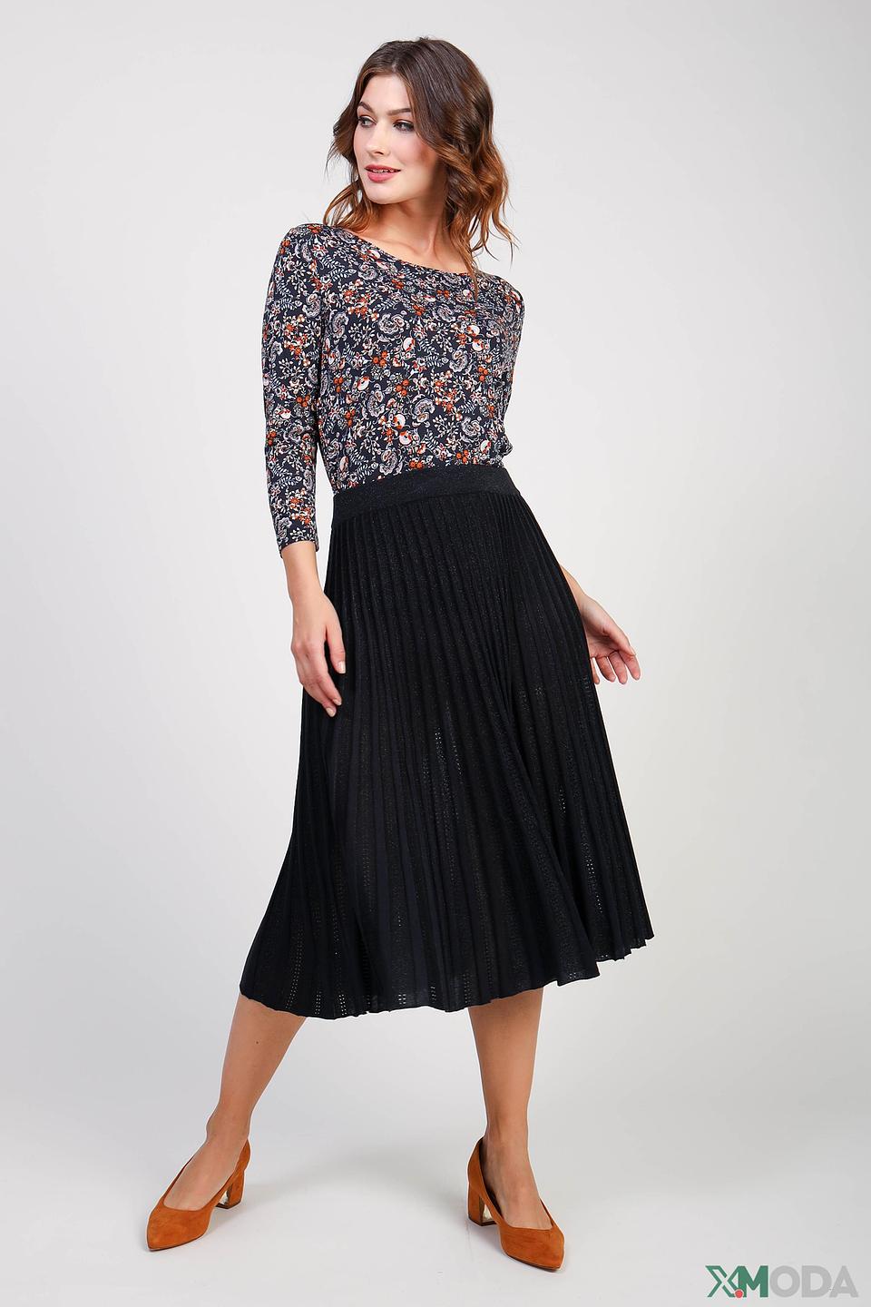 Юбка Lecomte плиссированная чёрная