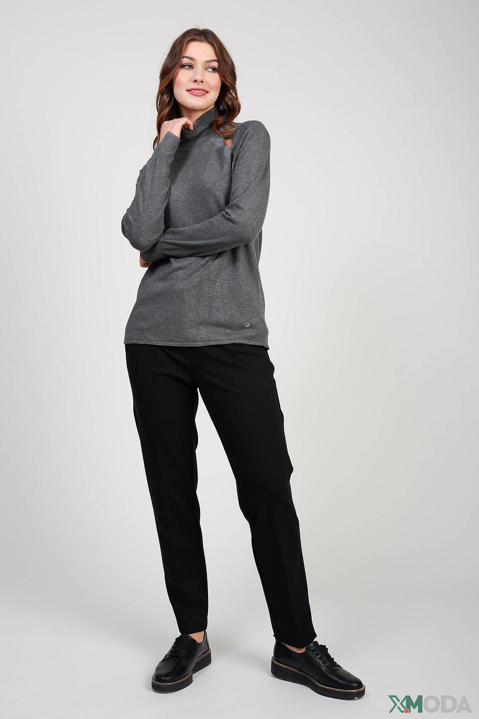 Водолазка Gaudi Jeans серая с вырезами