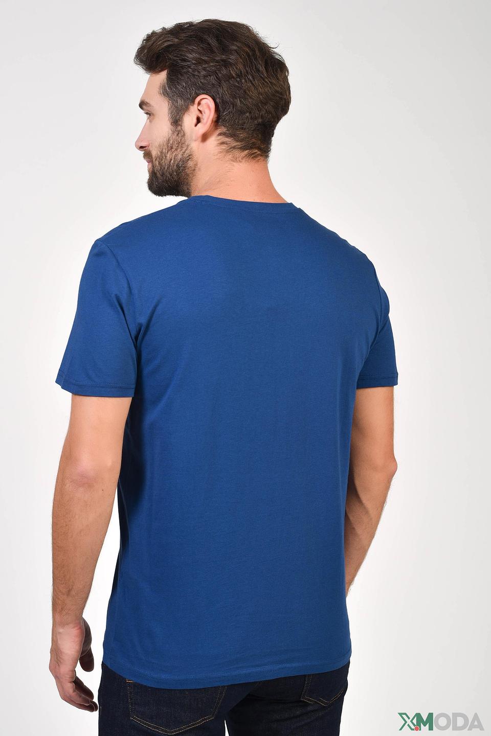 Футболка Tom Tailor синяя с логотипом