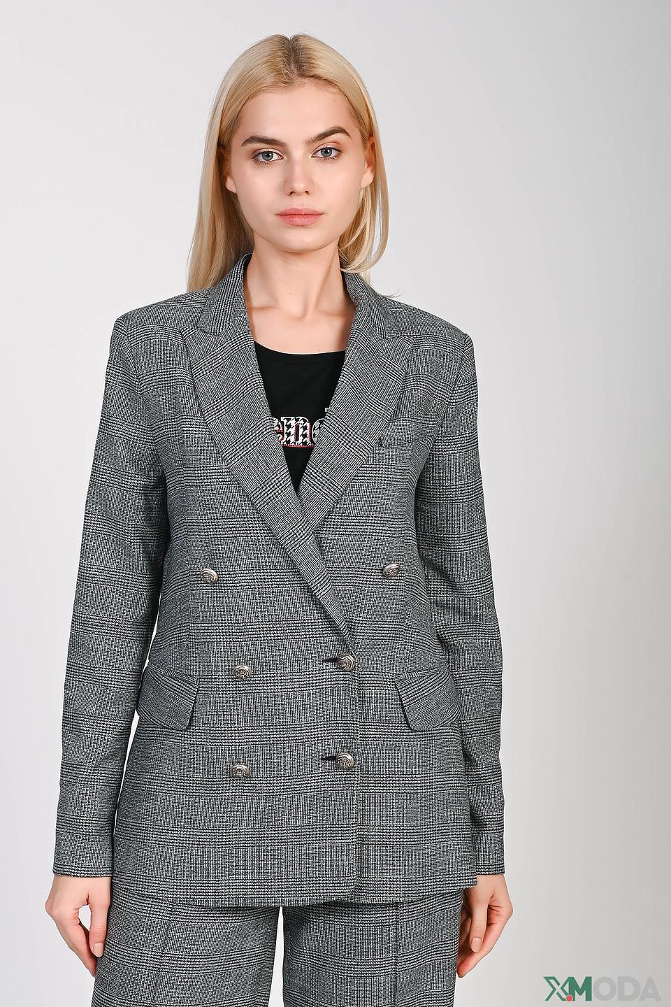 Жакет Monari в клетку серый