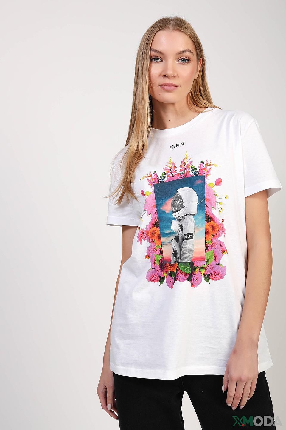 Футболка Ice Play с принтом космонавта