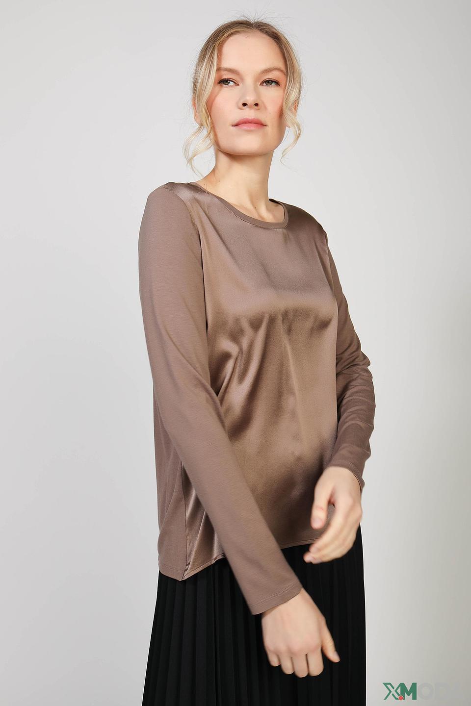 Блуза Betty Barclay коричневая с длинным рукавом