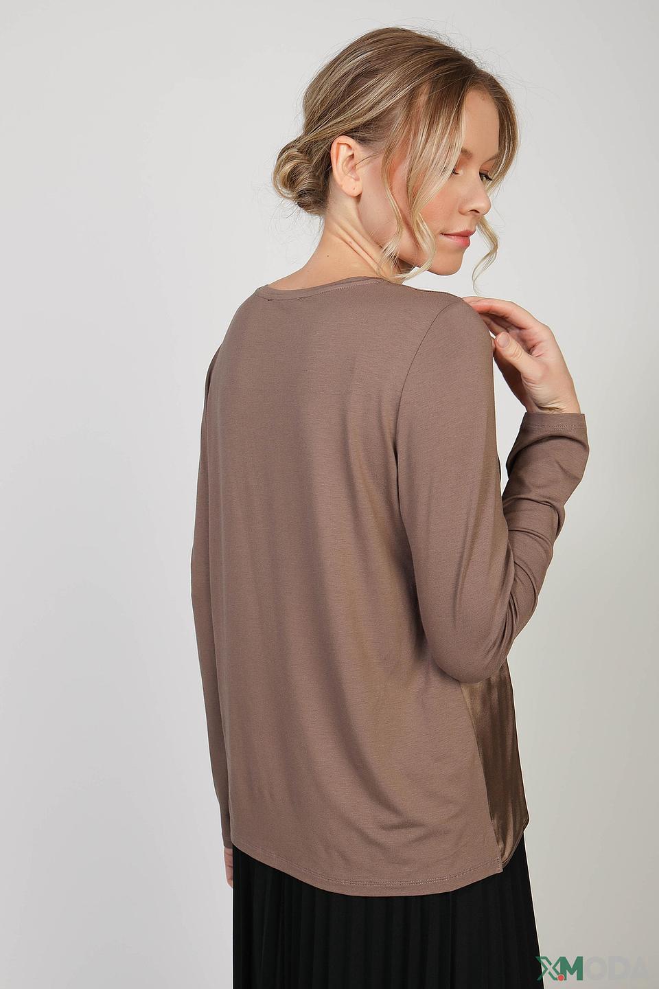 Блуза Betty Barclay коричневая с длинным рукавом