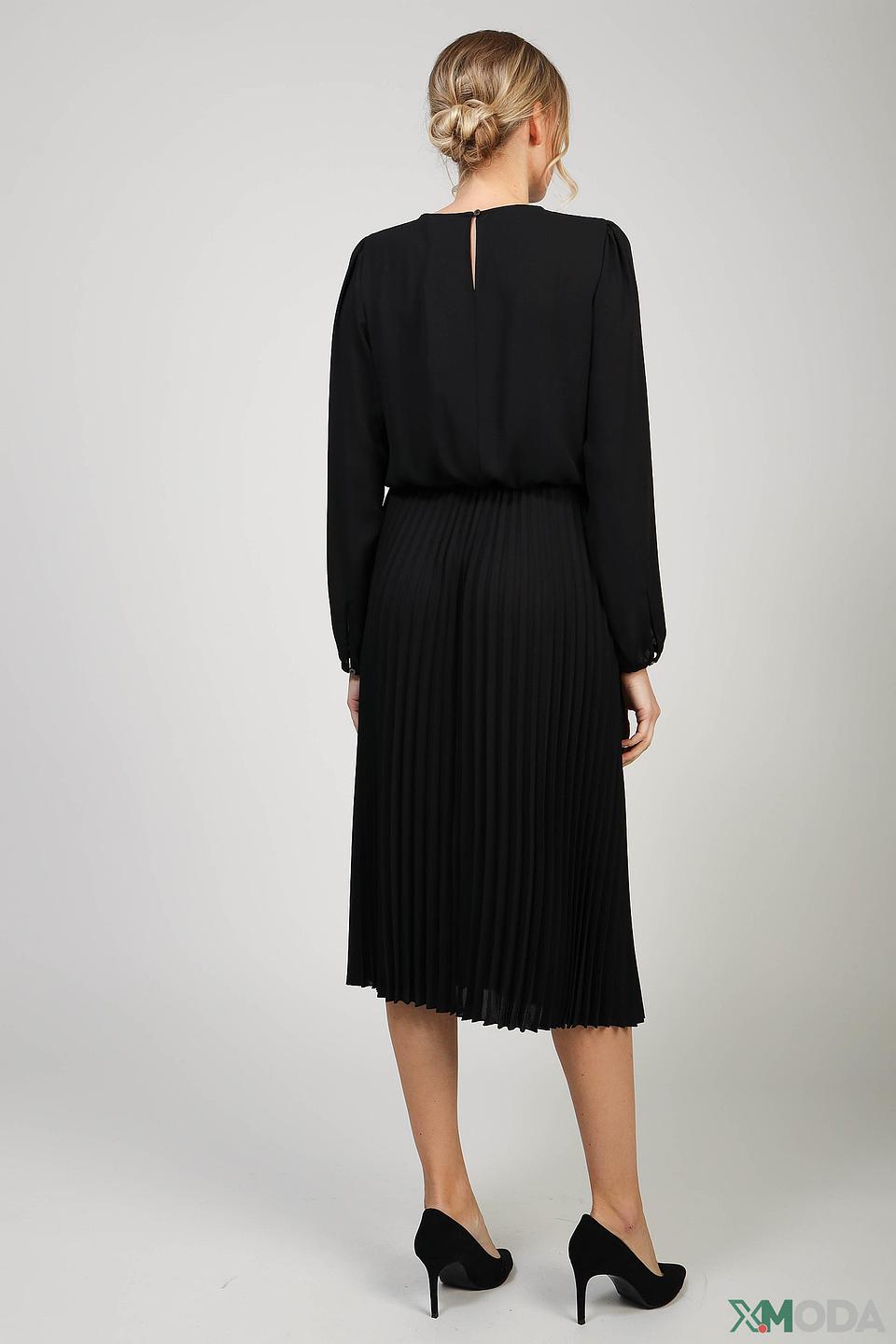 Платье Luisa Cerano чёрное плиссе