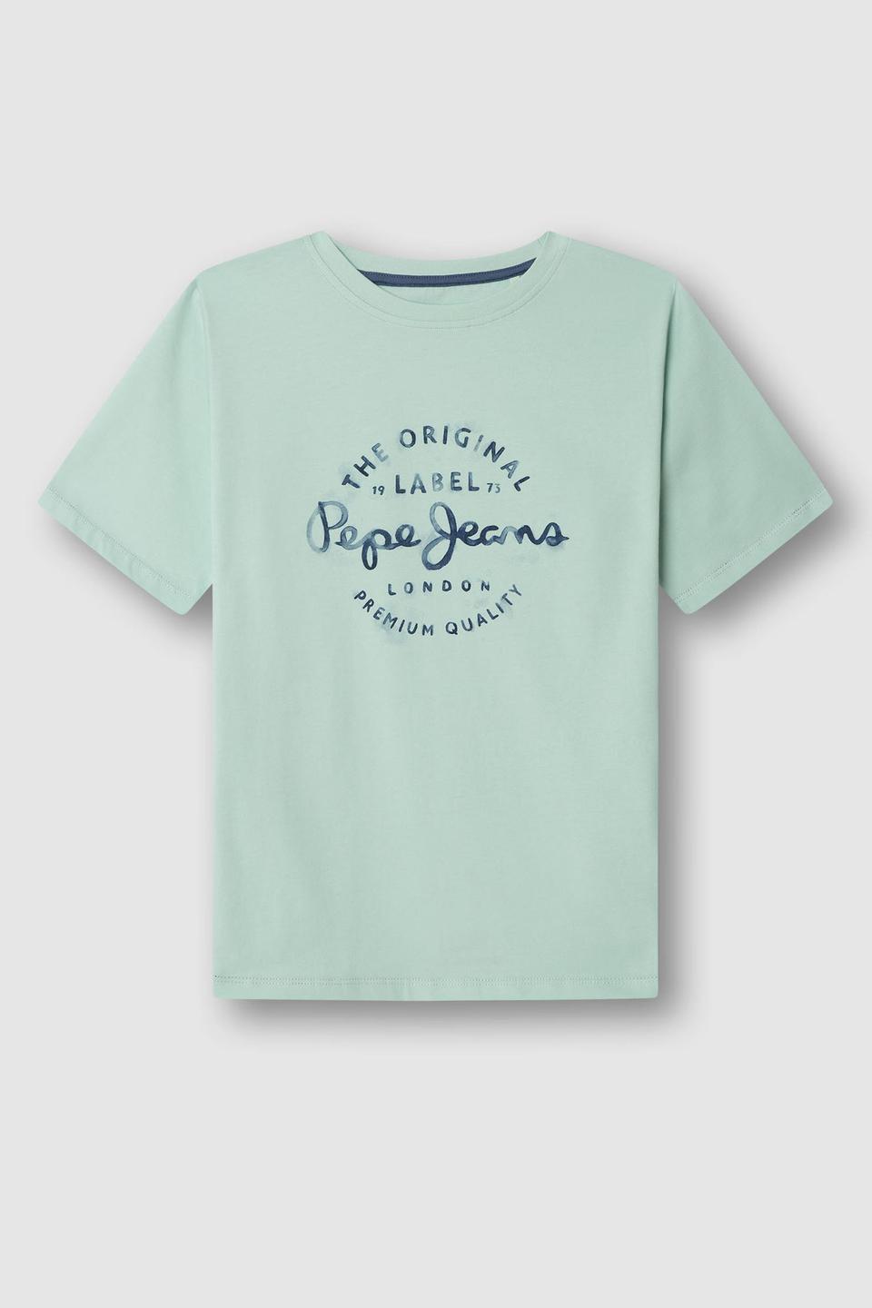 Футболка Pepe Jeans London мятного цвета с принтом