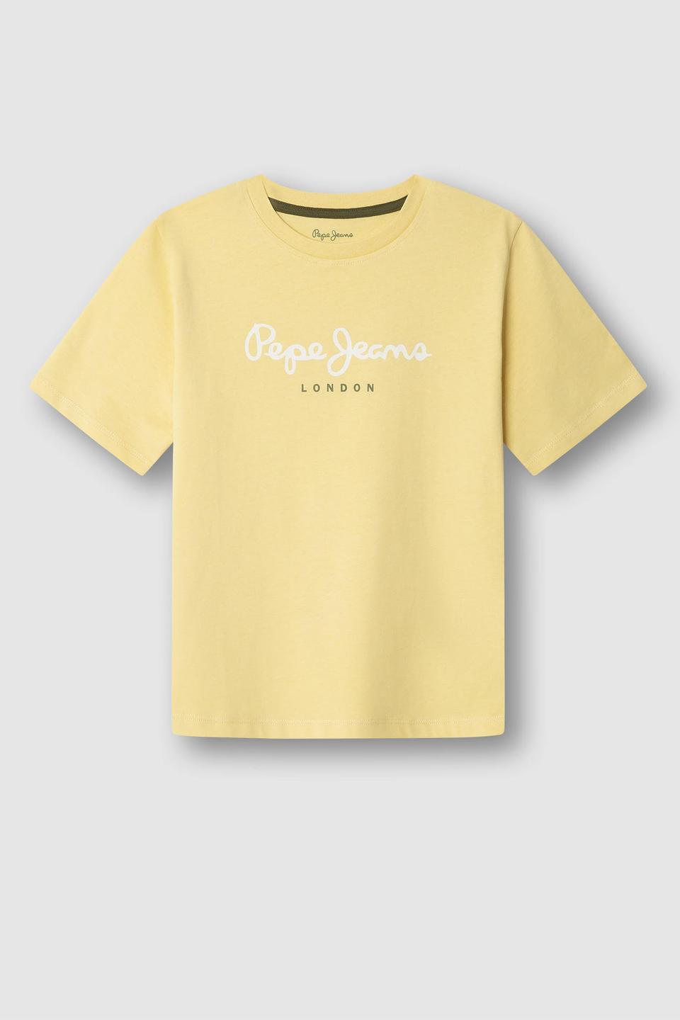 Футболка Pepe Jeans London с принтом, нежно-жёлтая