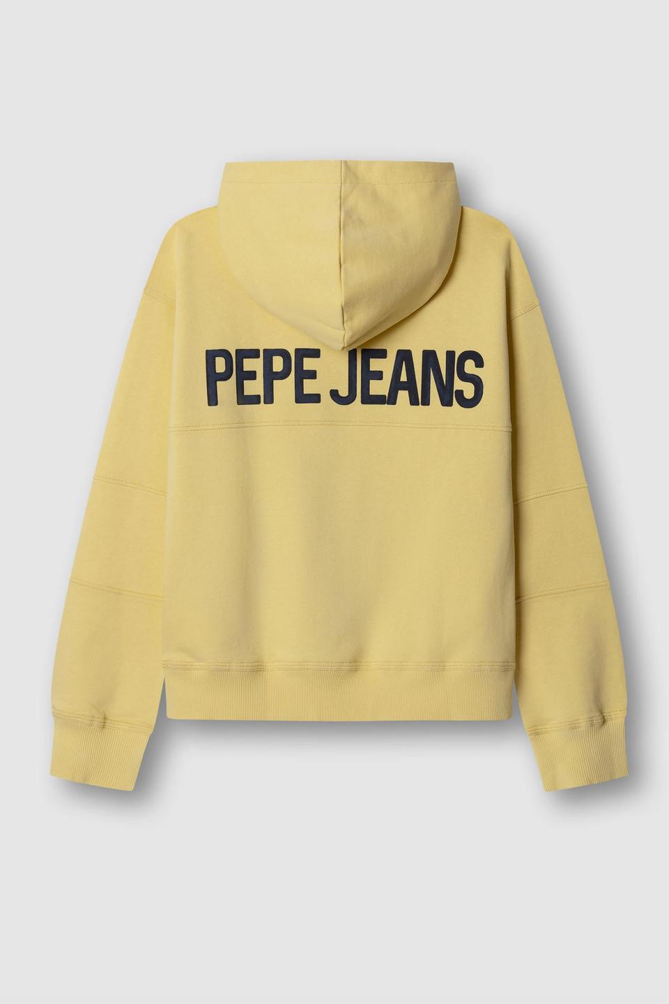 Жёлтое худи Pepe Jeans London с принтом