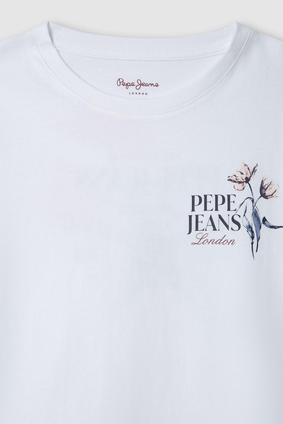 Белая футболка с принтом Pepe Jeans London
