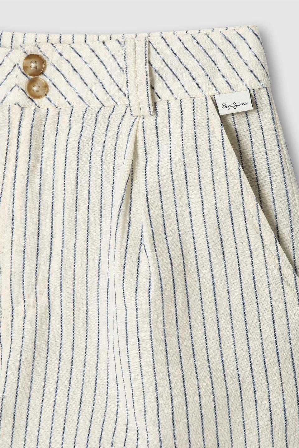 Шорты с защипами в полоску Pepe Jeans London
