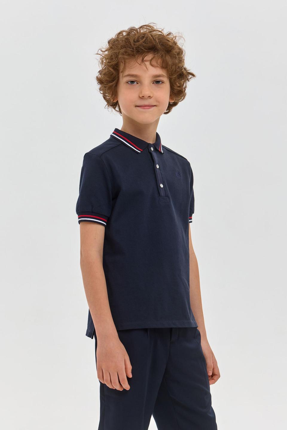 Поло темно-синего цвета Choupette с отделкой