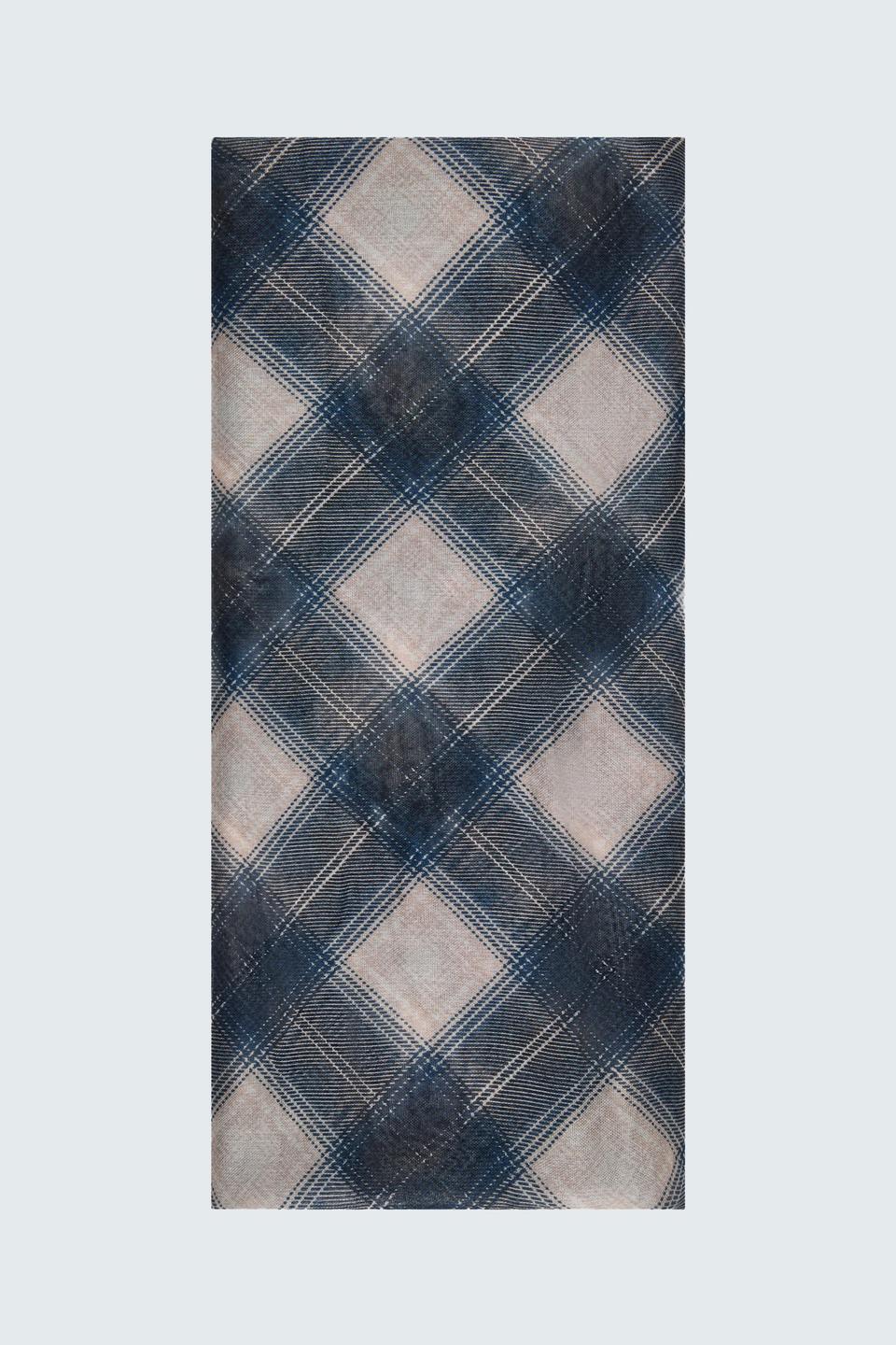 Клетчатый шарф Rabe collection в синих тонах