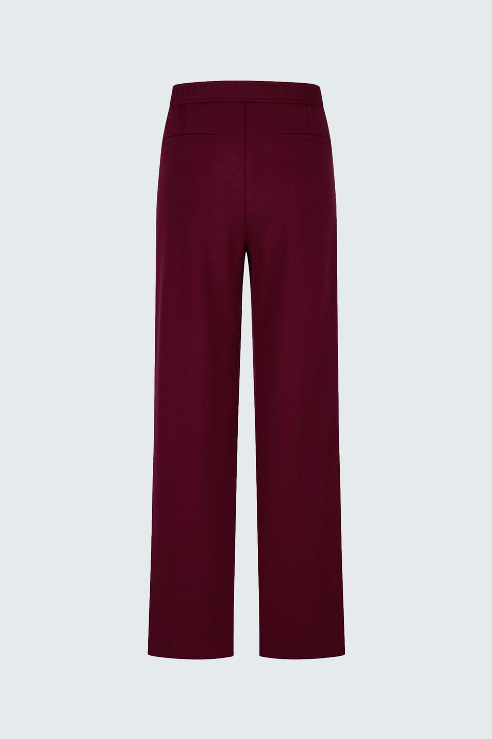 Бордовые брюки Rabe collection с широким поясом