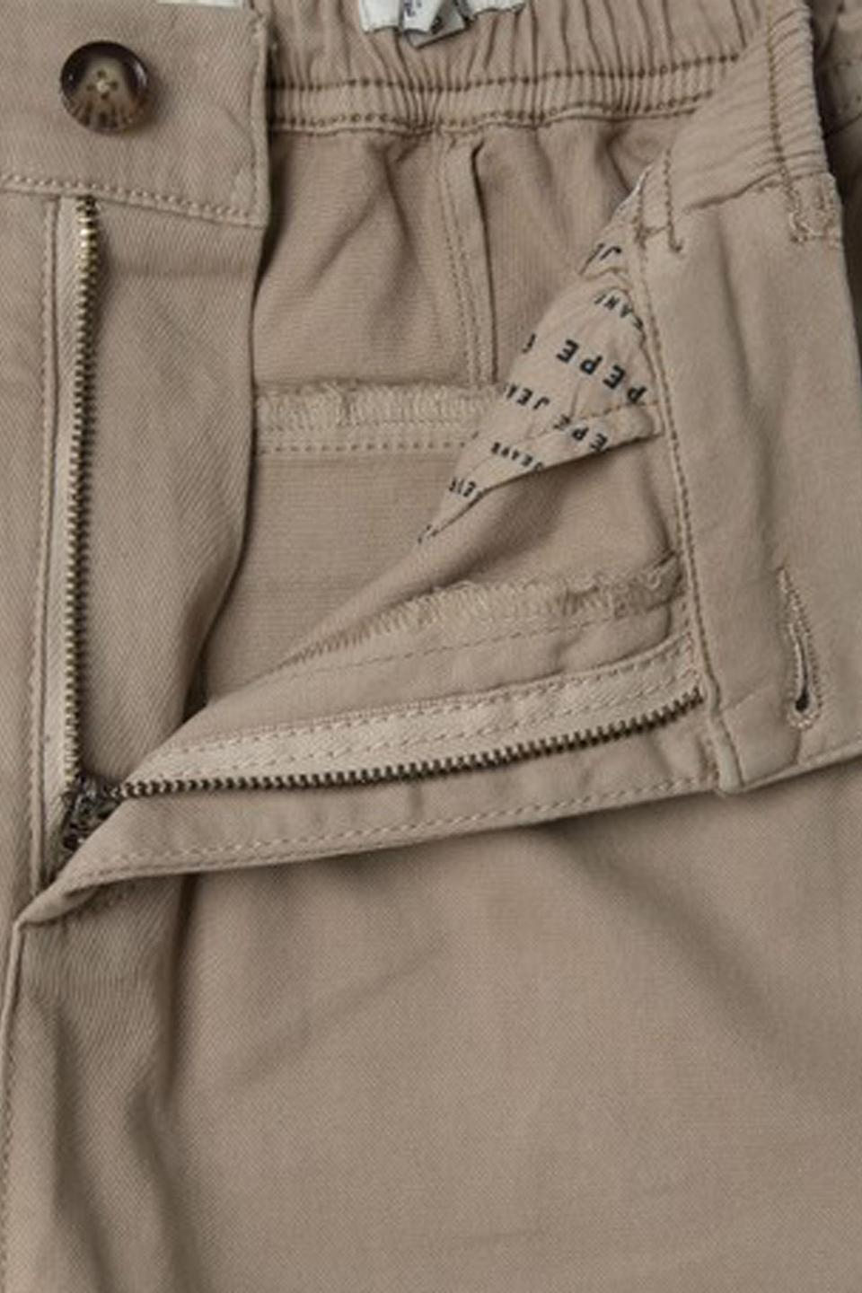Бежевые брюки Pepe Jeans London с эластичным поясом