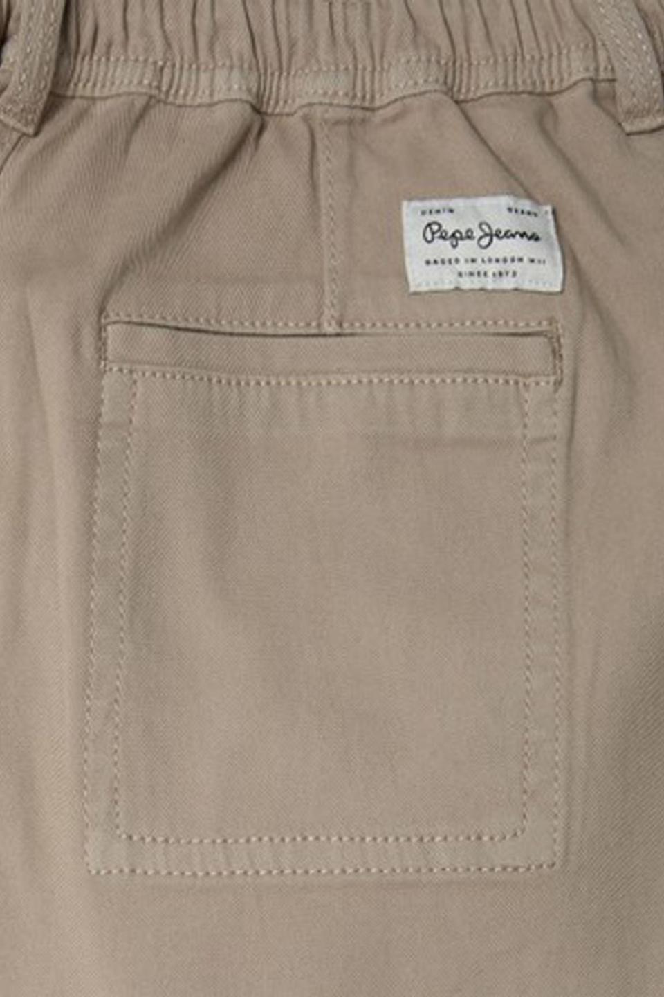 Бежевые брюки Pepe Jeans London с эластичным поясом