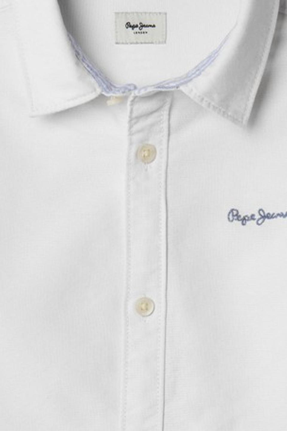 Белая рубашка Pepe Jeans London с вышивкой
