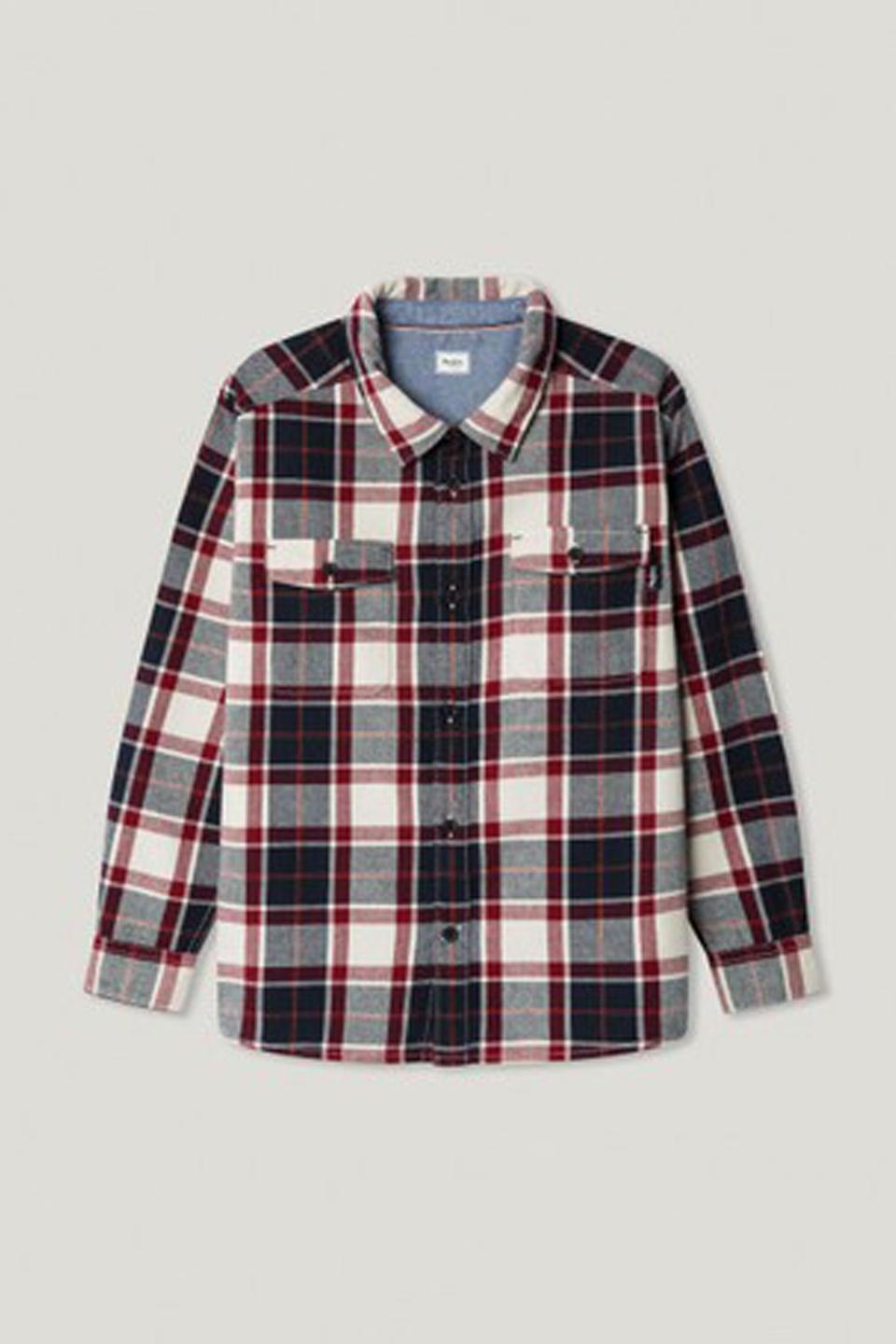 Рубашка в клетку Pepe Jeans London красная