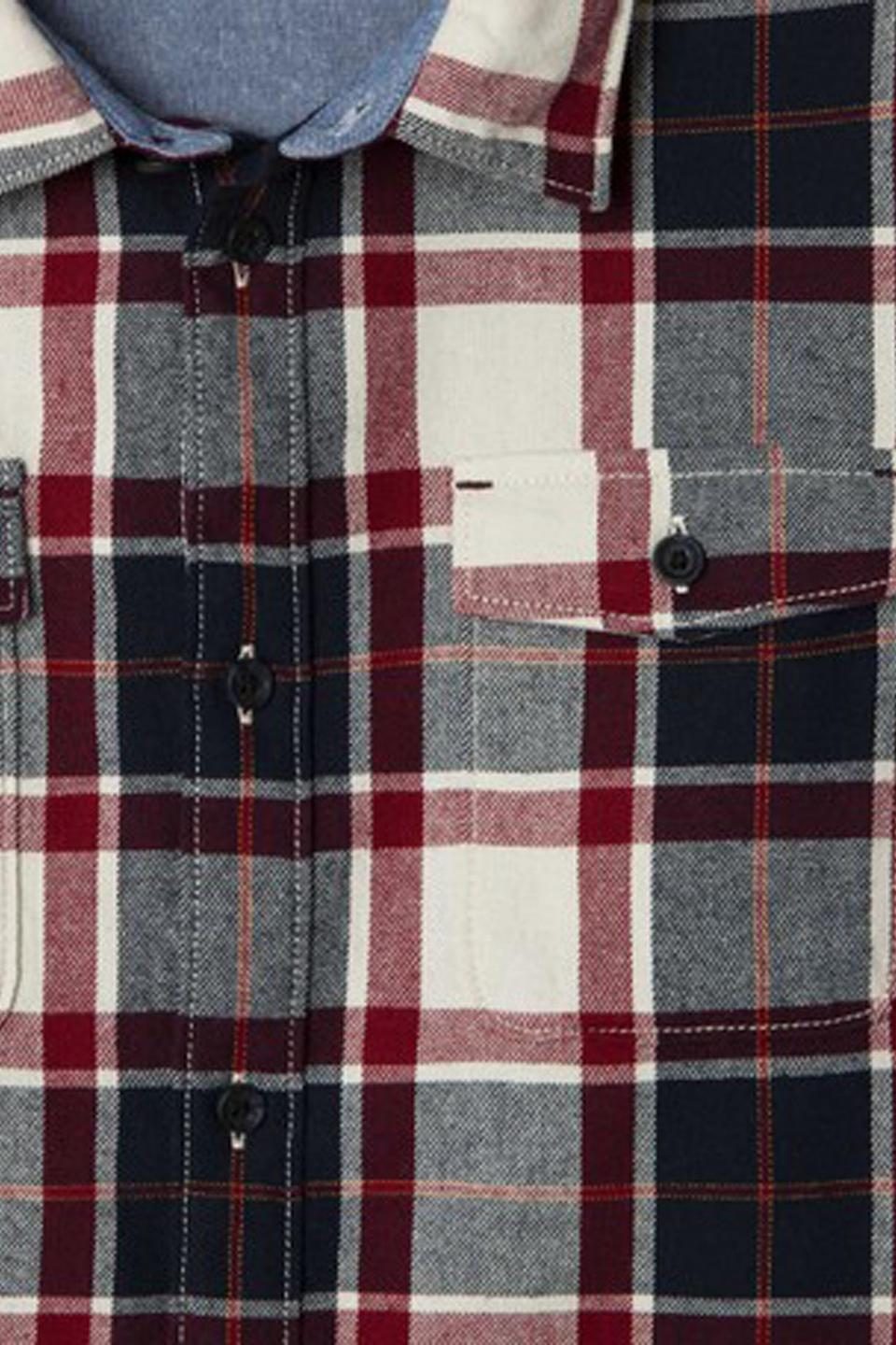 Рубашка в клетку Pepe Jeans London красная