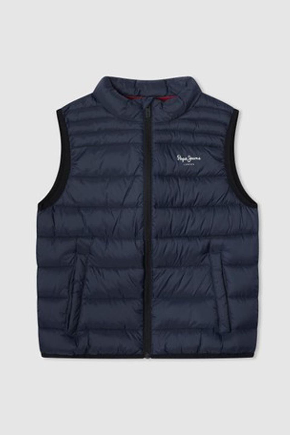 Тёмно-синий стеганый жилет Pepe Jeans London