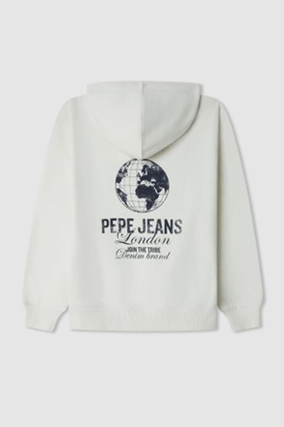 Белое худи Pepe Jeans London с логотипом